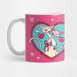 Cat Couple Valentine Love Mug